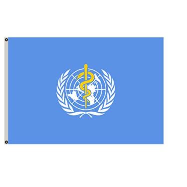 Imagem de Fyon Bandeira das Nações Unidas Agências e organizações WHO Bandeira da Organização Mundial da Saúde 0,9 x 1,5 m