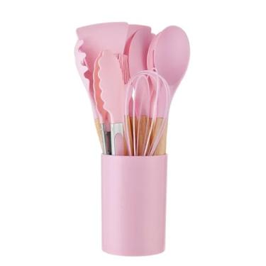 Imagem de HJZSZX 12PCS Silicone Utensílios de Cozinha Antiaderentes Utensílios de Cozinha Conjunto Espátula Pá Batedores de Ovos Alça Conjunto de Ferramentas de Cozinha, 3, Mais de Cinco, Conjunto de Peças