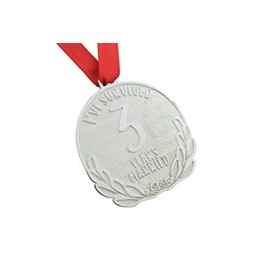 Imagem de Pirantin Medalha de 3º aniversário – Medalha de casamento de 3 anos I've Survived