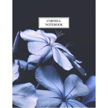 Imagem de Blue Flower Bouquet Cornell Notebook: Classy 8.5" x 11" Cornell Note Taking System Paper For High School, College and University Students, 130 Pages (120 Numbered Pages) with Table of Contents.