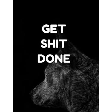 Imagem de Daily Tasks Tracker | Alpha Dog Premium Designer Cover - Large (8.5 x 11in) 120 page Get Shit Done: Affordable Professional Notebook for Daily To Dos Mood Tracker Hydration Chart