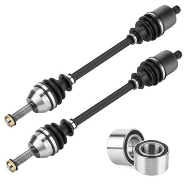 Imagem de Youxmoto Eixo CV dianteiro esquerdo/direito e kit de rolamento de roda adequado para Polaris Ranger 500/570 / EV/ETX 2015 2016 2017 2018 2019 2020 2021 2022; 4340 Eixo de acionamento CV de aço cromado