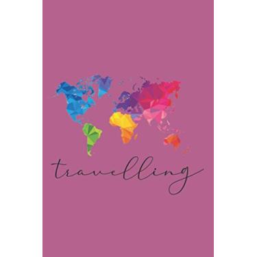 Imagem de Reisetagebuch, Travelbook A5, rosa: 120 Seiten, 6x9 Inc., Tagebuch, Reise, Travel, Welt, Weltkarte, Wanderlust, Weltenbummler, Abenteuer, Erlebnisse, ... Ideenbuch, Schreibheft, Traveltagebch