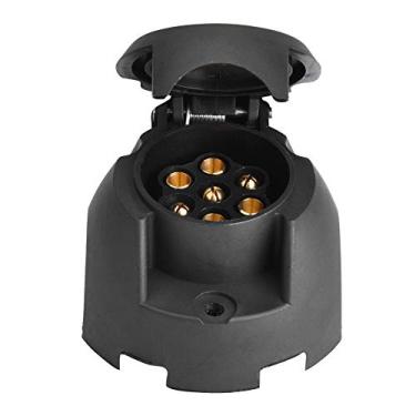 Imagem de Conector de Cabo Redondo do Soquete de 12V 7 Pinos, Tamanho Pequeno Impermeável de Pouco Peso, Vida útil Longa para o Carro do Negócio, Caminhão, Reboque Semi Reboque