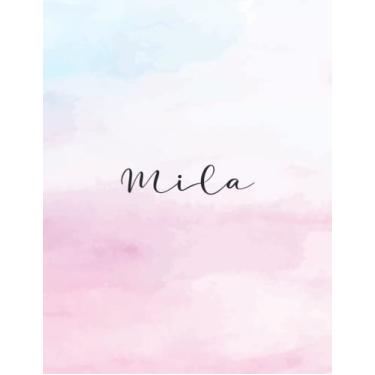 Imagem de Mila: Personal Name Dot Gird Notebook For Graphing Pad, Design Book, Work Book, Planner, Dotted Notebook, Bullet Journal, Sketch Book, Math Book - V.19