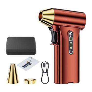 Imagem de Ioensy Ventilador portátil soprador seco multiuso 130000 RPM poderoso espanador de ar ventilador pessoal para limpeza de teclado viagens carro escritório, Vermelho