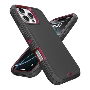 Imagem de Jelanry Capa para iPhone 16 Pro Max 5G 6,9 polegadas, resistente, resistente e de camada dupla à prova de choque, proteção à prova de quedas com porta antipoeira armadura de arranhões capa traseira