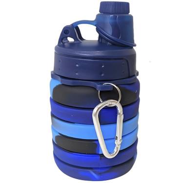 Imagem de Garrafa Silicone Gold Sports Retrátil Dobrável Portátil Traill 500ml -BPA FREE