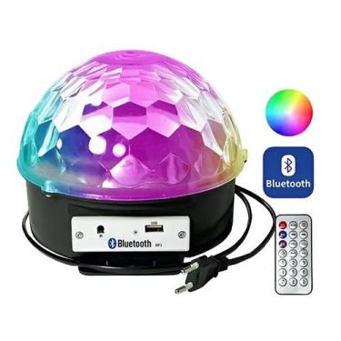 Imagem de Globo de Luz LED Bola Maluca RGB Bluetooth Com USB e MP3 - Aquilae