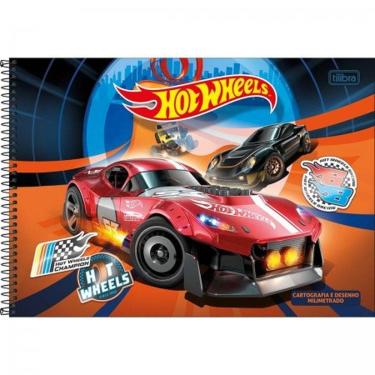 Imagem de Caderno Cartografia 80 Folhas Hot Wheels Capa 1 - Tilibra