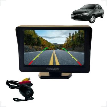 Imagem de Kit Monitor LCD 4.3 Polegadas Câmera de Ré Classic 2001 2002 2003 2004