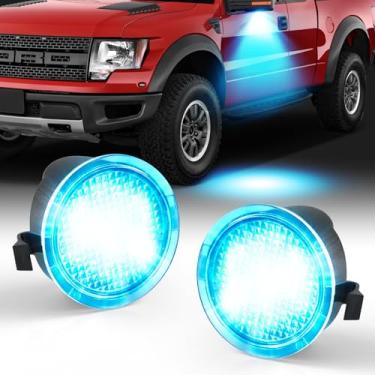 Imagem de NEIFILES Luzes LED para espelho lateral compatíveis com Ford Edge 2007+, F-150 2007-2014, Taurus 2008-2016, Flex 2009 + lâmpada LED sob o espelho luz azul