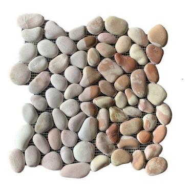 Imagem de Revestimento Seixo Telado Pedra Natural Caramelo 30x30cm   - Lemon Dec