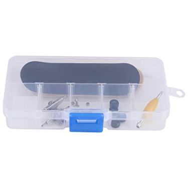 Imagem de Akozon 1Pc Fun Finger Skateboarding Com Caixa - Mini Brinquedo de Escala de Bordo de Liga de Madeira para Reduzir a Pressão - Novidades Lembrancinhas para Crianças, Azul Claro