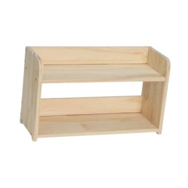 Imagem de IEUDNS Plataforma de armazenamento de armazenamento de mesa Couca de estação de chá decorativo Organizador de garrafas de especiarias modernas Stand Coffee, 2 Camadas