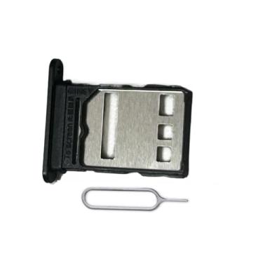 Imagem de zhxchzhi Suporte para cartão SIM duplo OEM + pino compatível com Honor MAGIC6 Lite Parts Preto