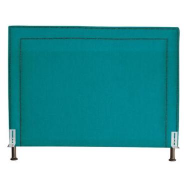 Imagem de Cabeceira de Cama Box Estofada 90 cm Solteiro Viviane Suede - Fina Mob