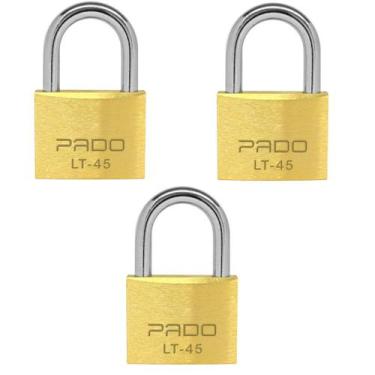 Imagem de Kit 3 Unidades Cadeado Latão 45mm Pado Segredos Diferentes, Cadeado La
