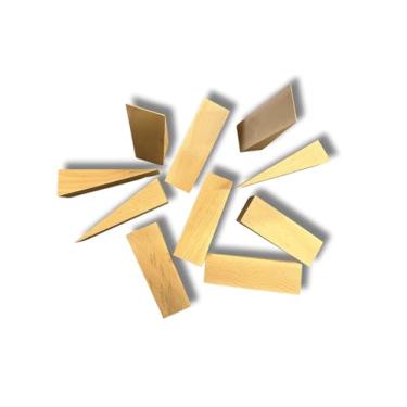 Imagem de Tolux Cunhas de madeira, cunha de madeira, cunha de madeira de faia, batente de porta de madeira, ferramenta prática em carpintaria, construção e vários projetos DIY, tamanho 100 x 40 x 25 mm / 3,9 x