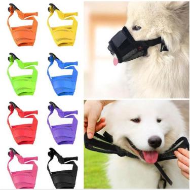 Imagem de Focinheira Regulável Respirável para Cão Pequeno Médio e Grande P M G 
