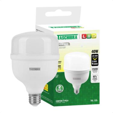 Imagem de Lâmpada High Led 40W Bivolt E27 3000K Luz Quente Taschibra