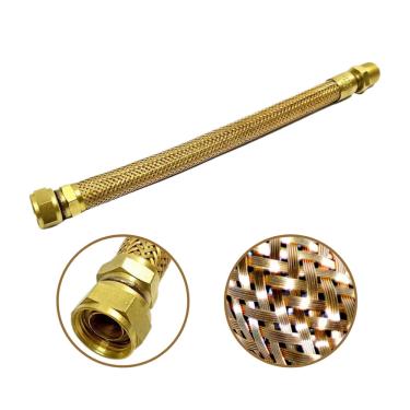 Imagem de Mangueira para Aquecedor de água a gás 30cm Malha de cobre