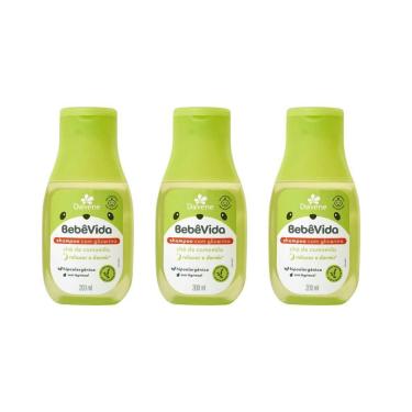 Imagem de Shampoo Davene Bebe Vida Cha Camomila 200Ml - Kit Com 3Un