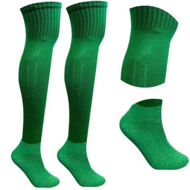 Imagem de Meião Futebol Adulto Profissional Original Atoalhado Kanxa, Verde, Úni