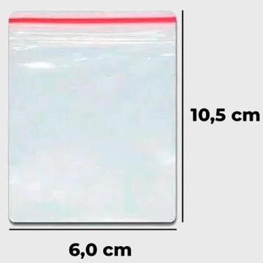 Imagem de 500 uni. Saco Plástico Saquinho Hermético Abre e Fecha Ziplock 6x10,5 