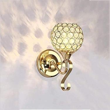 Imagem de HOSETEON Luminária de parede europeu Cryal oom cabeceira cabeceira g quarto fundo sofá/TV luz de parede