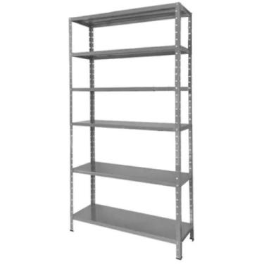 Imagem de Estante Prateleira De Aço Industrial Preta Cinza 6 Ou 5 Bandejas(6 BANDEJAS 60CM,CINZA)