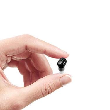 Imagem de Sanwenyu Single Ear Wireless Earbud Bluetooth Headset in-Ear Mini Fone de ouvido invisível Business Earphone (Preto)