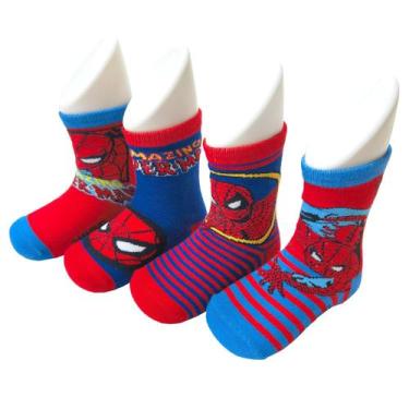 Imagem de Meia Baby Antiderrapante Disney Marvel Princesas Kit 4 Pares - Jolitex