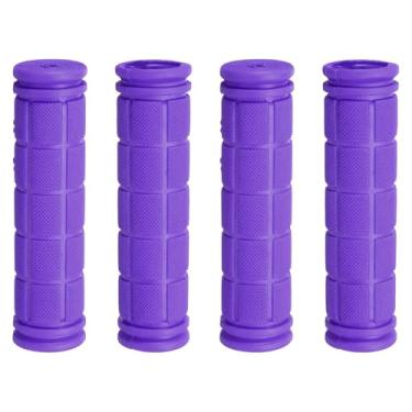 Imagem de HARFINGTON 2 pegas de guidão de bicicleta antiderrapante de borracha cogumelo para guidão de 7/20.3 cm para mountain road dobrável MTB BMX scooter cruiser triciclo cadeira de rodas, roxo