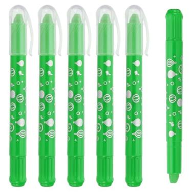 Imagem de PATIKIL Giz de cera de gel aquarela, 6 peças de giz de cera laváveis para colorir, desenhar, pintar, verde claro