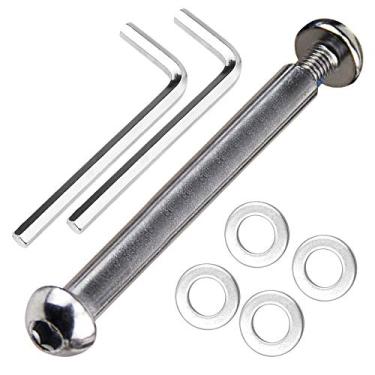 Imagem de OTFAITP M8 8mm x 8.8 Grau Eixo de Aço Carbono Allen Parafuso Conjunto para Frente Traseira 2 3 4 Rodas Stunt Scooter Traço Adolescente/Adulto Kick Scooter-800+lb Capacidade (77mm)