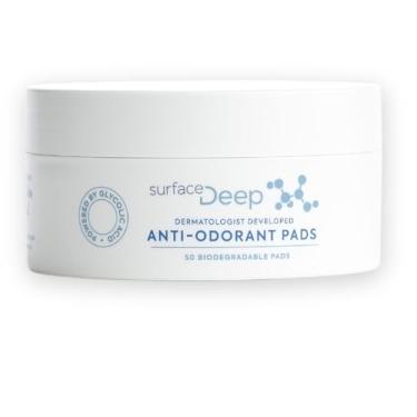 Imagem de Surface Deep Discos Anti-Odorantes – Desodorante Para Prevenção De Odores E Cuidados Com A Pele Em Um Só, 50 Discos Em Pote, Desenvolvido Por Dermatologistas, Esfoliação Com Ácido Glicólico, Sem Al