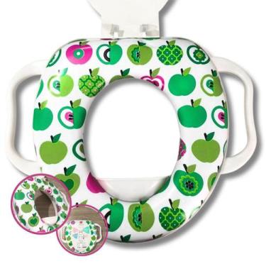 Imagem de Troninho Assento Maçã Com Alça Sanitário Infantil Almofadado - Clink, 