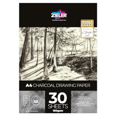 Imagem de Zieler Papel de desenho a carvão A4 150gsm, 30 folhas