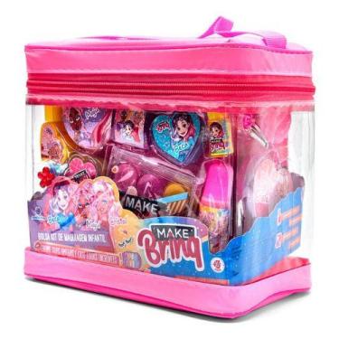 Imagem de Bolsa kit de maquiagem infantil criança acessórios polibrinq - P&O