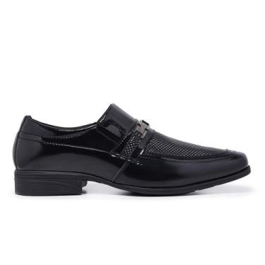 Imagem de Sapato Masculino Social Bico Quadrado Fino Moderno - Schiareli, Preto,