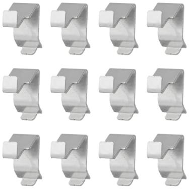 Imagem de jojofuny 12 peças de prateleira de armário com fivela divisória suporta clipes de prateleira de pilastro clipes de suporte de armário suportes de prateleira acessórios de prateleira para armário clipe