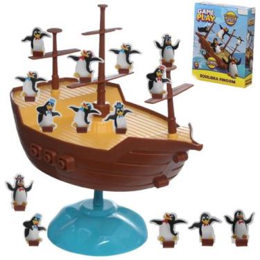 Imagem de Brinquedo Equilibra Pinguim Barco Jogo Navio Equilibrista - Etitoys, C
