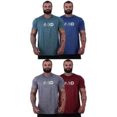 Imagem de Kit 4 Camiseta Tradicional Masculina MXD Dry 100% Poliéster Cor:;Tamanho:G;Gênero:Mascu...