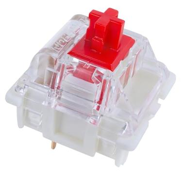Imagem de Interruptores mecânicos vermelhos Gateron G Pro 3.0 – Pacote com 32, interruptores lineares RGB de 3 pinos/5 pinos pré-lubrificados (45 g) – para jogos e digitação