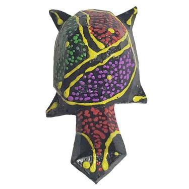 Imagem de Imã Pintura Dots De Madeira Balsa Tartaruga Terrestre