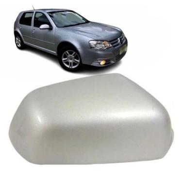 Imagem de Capa Retrovisor Polo Golf 2007 Até 2014 Direita Prata Sem Furo de Pisc