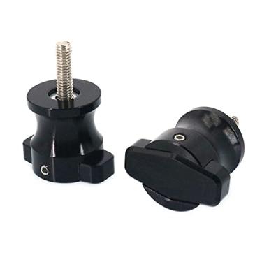 Imagem de Acc-Creativity Par de bobinas deslizantes de carretel de braço oscilante para motocicleta compatível com Triumph Street Triple 765 675 RS 2020-2022 (preto)