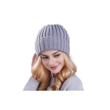 Imagem de Touca Gorro De Inverno Elashopp Malha Grossa De Lã