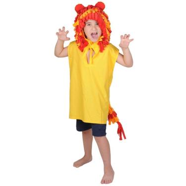 Imagem de Fantasia Infantil - Leão - Tamanho P (de 3 A 6 Anos) - Menino - 35 X 47 Cm - Bichos De Pano